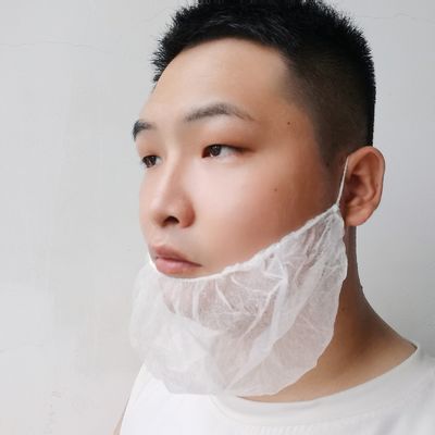 غطاء لحية غير منسوج للاستعمال مرة واحدة 45x20 سم أبيض أسود أزرق