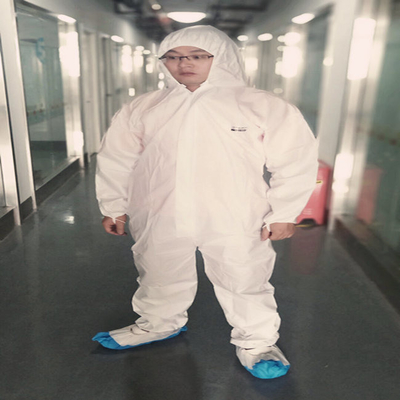 SMS المعطف المتاح PPE المآزر الواقية مع هود ODM