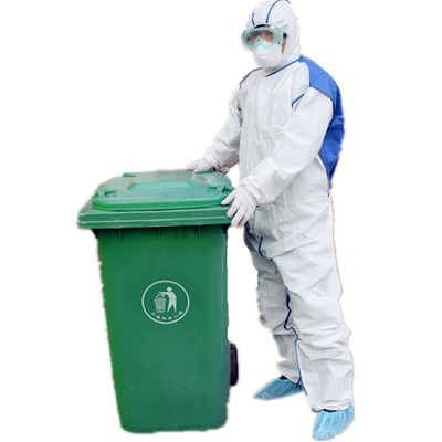 PPE عزل المعطف الواقي الكيميائي مستشفى مقنع Hazmat CAT III Type 3b 4b